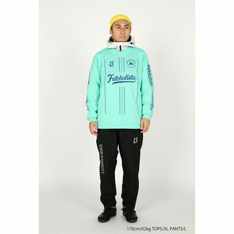 LUZeSOMBRA STRIPE FUTEBOLISTA L/S PRA SHIRT(ブラック