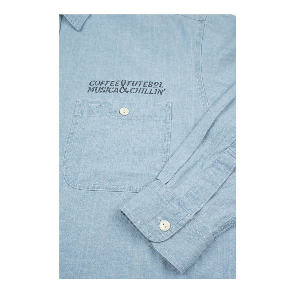 COFFEE&MUSIC CHAMBRAY SHIRT | LUZeSOMBRA ONLINE STORE